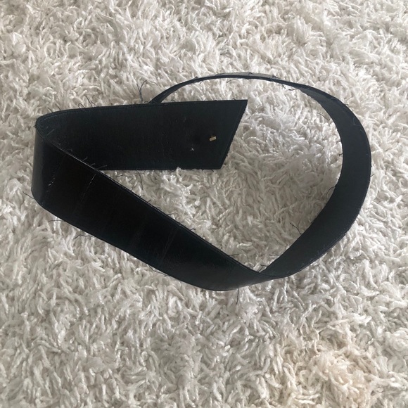 SOLD Vintage 1950s Belt Black Reptile Print Pinup - Picture 7 of 8